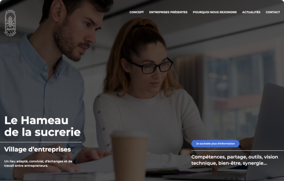 Mise en ligne du site Internet du Hameau de la sucrerie par l'agence de communication colibry's basée dans les ardennes