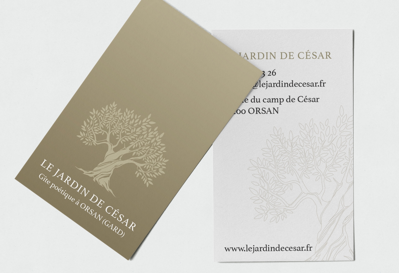 cartes de visite jardin de cesar